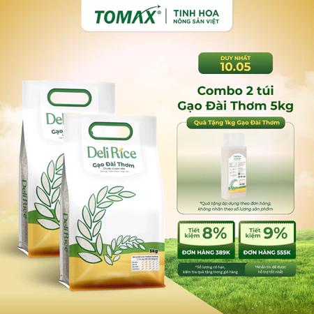 Combo 2 Túi Gạo Đài Thơm Deli Rice 5kg Dẻo Mềm, Thơm Ngon Tự Nhiên – TOMAX