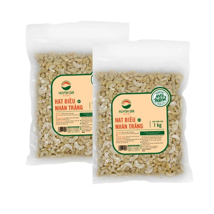 Combo 2 bịch hạt điều tươi vỡ đôi FAMINUTS bịch 1kg, nấu sữa, làm bánh.