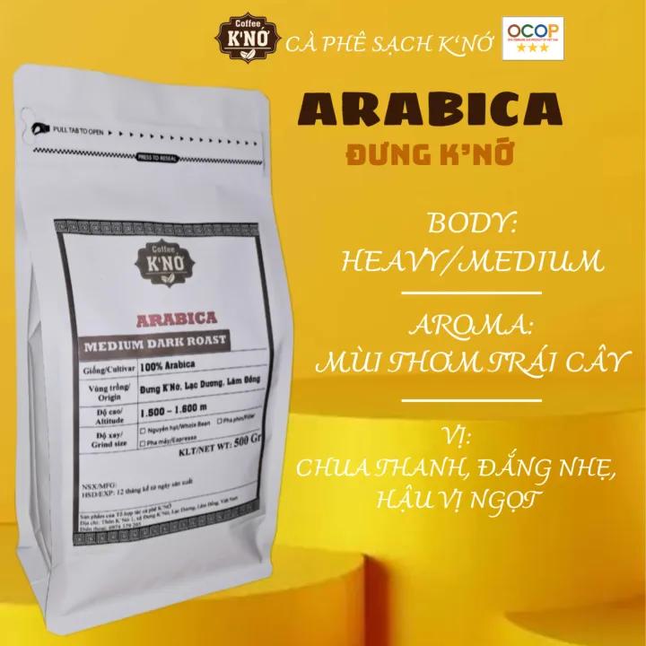 Cà phê ARABICA nguyên chất rang mộc, từ quả chín 100%, cà phê nguyên hạt rang xay cà phê bột pha phin pha máy cafe sạch Lâm Đồng, Coffee K'Nớ