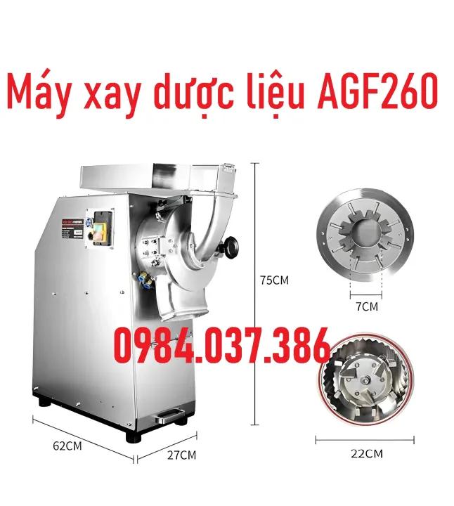 Máy xay nghiền bột khô đa năng mịn 3Kw - dược liệu,tiêu,cà phê, ngũ cốc AGF260