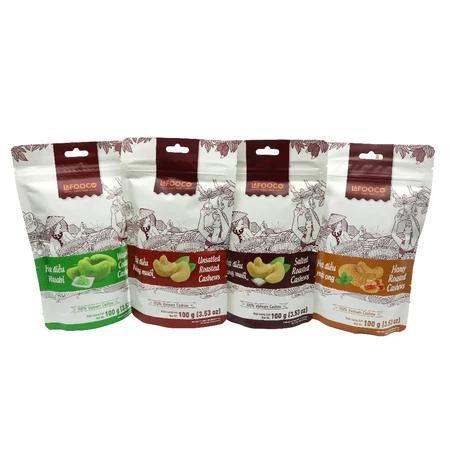 Hạt điều các vị mật ong, rang muối, wasabi, không muối túi 100g LAFOOCO