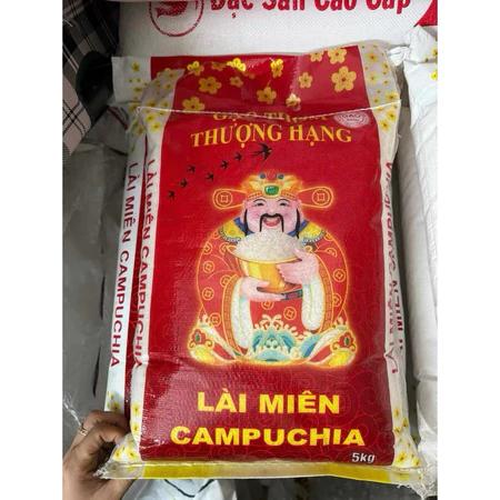 Gạo lài Miên (campuchia) Loại 1 - Dẻo thơm hương dứa 5kg