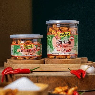 Hạt điều tỏi ớt hũ 115g