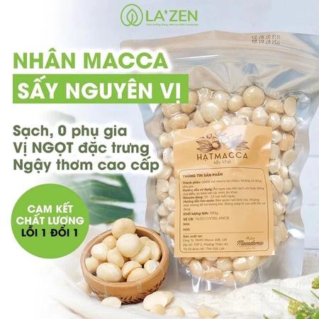 Hạt macca tách vỏ, Nhân hạt mắc ca sạch Đăk Lăk 250gr/500gr size tiêu chuẩn - La'zen