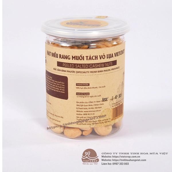 Hạt điều rang muối tách vỏ lụa VIETCROP - hũ 300g