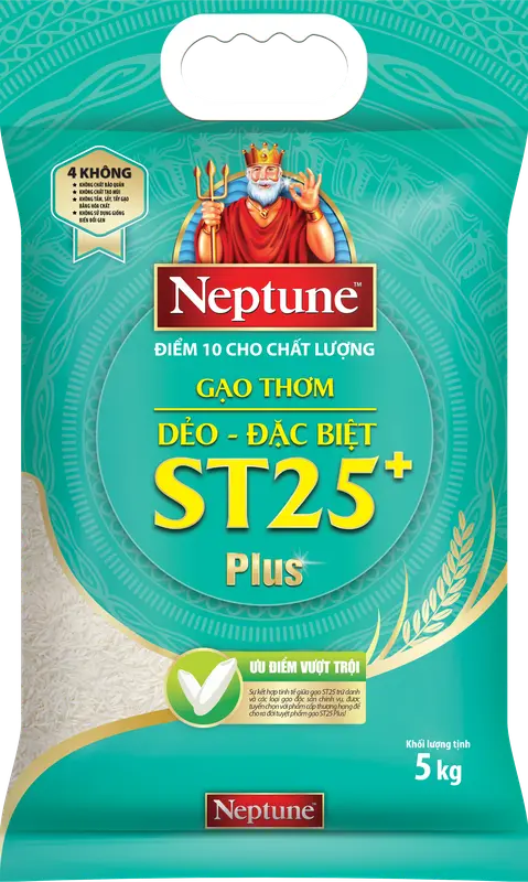 Gạo thơm dẻo - đặc biệt Neptune ST25+ Plus