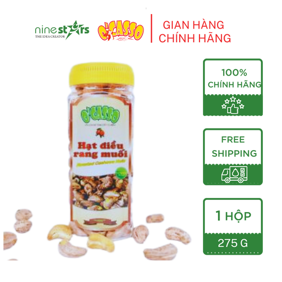 Hạt Điều Lụa Rang Muối O'Casso - Hộp 275G