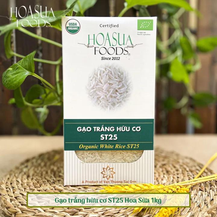 Gạo trắng hữu cơ Japonica 1kg thơm ngon cho bé tập ăn dặm