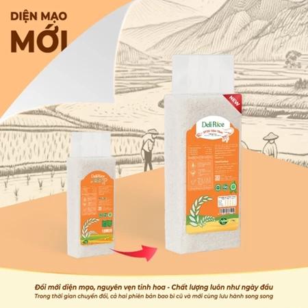 Gạo ST25 Tấm Tôm Deli Rice 1kg Hữu Cơ (Tấm Loại 1) Thơm Dịu, Dẻo Ngon, Không Pha Trộn - TOMAX