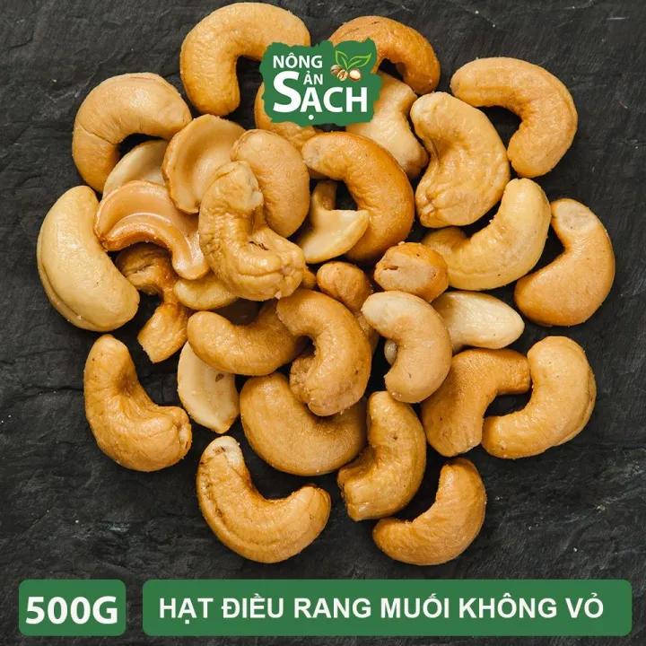 Hạt Điều Rang Muối Bình Phước Nguyên Hạt Không Vỏ 500g