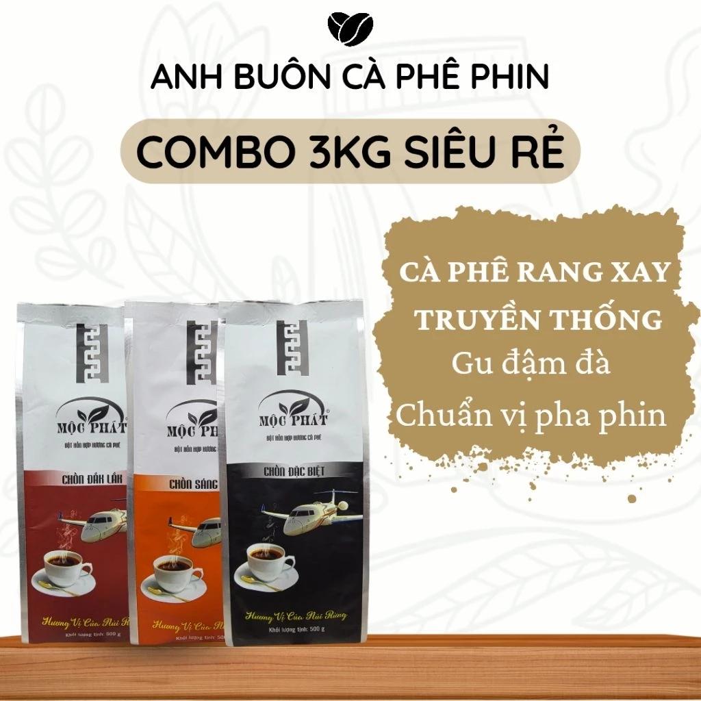 Combo cà phê chồn Đắk Lắk + sáng tạo + đặc biệt pha phin đậm đà số 1 cà phê truyền thống đậm vị 3kg - Anh buôn cà phê