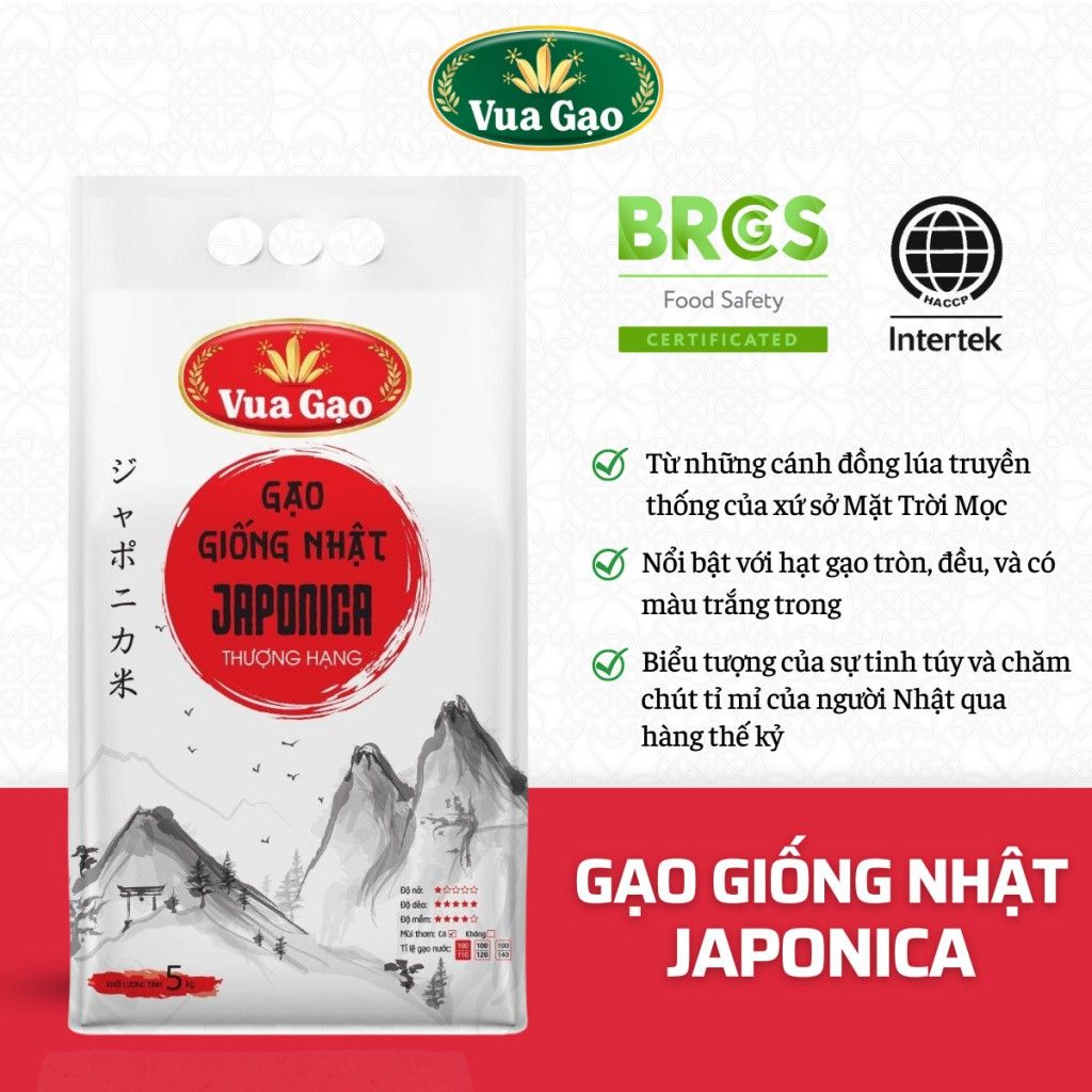 Gạo Nhật Japonica Túi 5KG