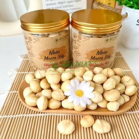Nhân Macca sấy chín ăn liền đã tách vỏ GO NUTS hộp 250g, hạt macca size đại to đều thơm béo