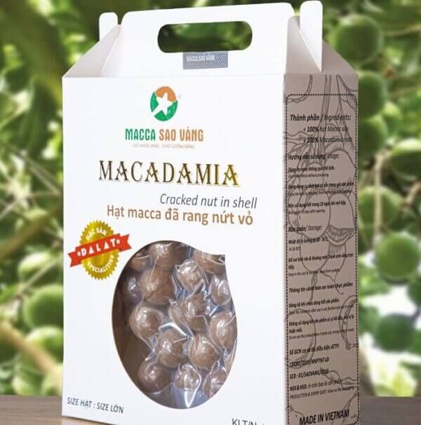 Macca nứt vỏ hộp trắng 500gr ( size lớn 25 mm+)