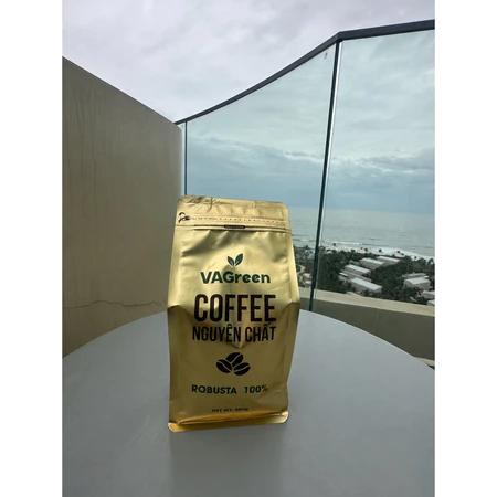 Cà Phê Robusta 100% Nguyên Hạt (500g) VaGreen Nguyên Chất – Đậm Vị