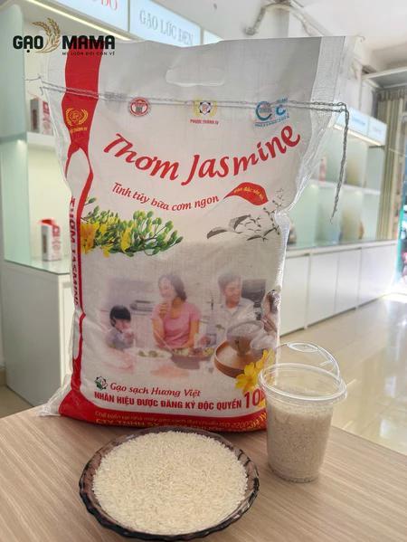 Gạo Thơm Jasmine 10kg - Gạo Thơm Dẻo Vừa Tự Nhiên Dễ Ăn Cho Mọi Bữa Cơm Gia Đình - Phước Thành IV