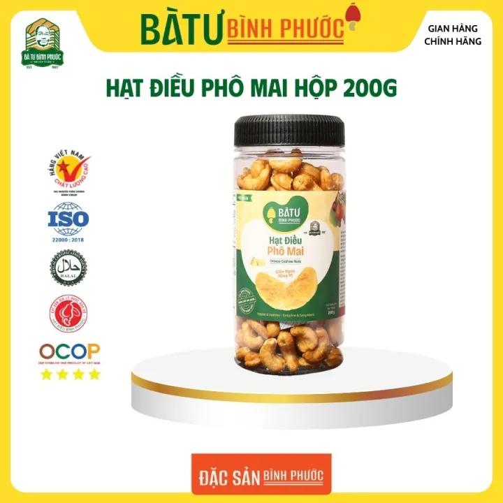 Hạt điều Phô mai ngọt, béo, đậm đà hộp 200g - Hạt điều Bình Phước - Hạt điều Bà Tư