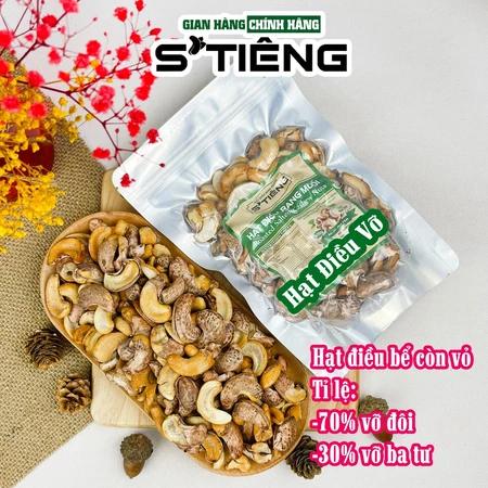 1KG Hạt Điều Rang Muối STiêng loại Bể Vỡ Còn Vỏ Lụa Túi Zip Hút Chân Không