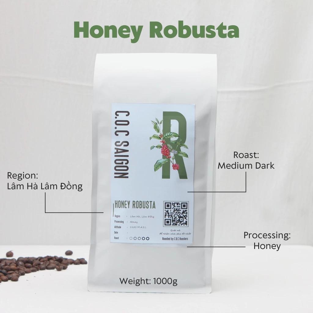 Honey Robusta - Cà phê Robusta Honey Lâm Hà Lâm Đồng 1k