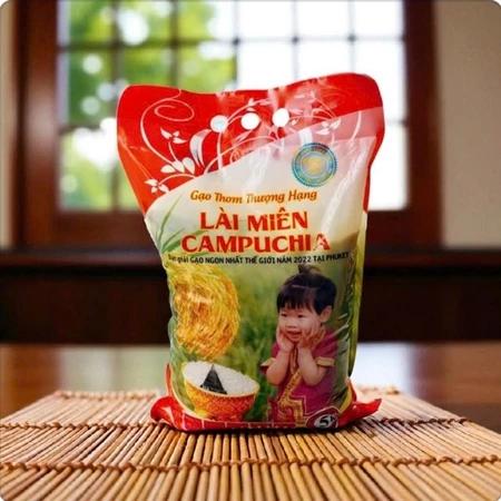 Gạo Lài Miên Campuchia em bé - thơm nhẹ, dẻo ngon, dai cơm (5kg - túi ép)