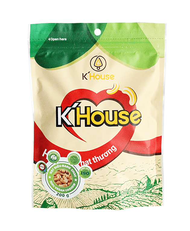 Hạt Điều Rang Chay Hữu Cơ K’House Túi