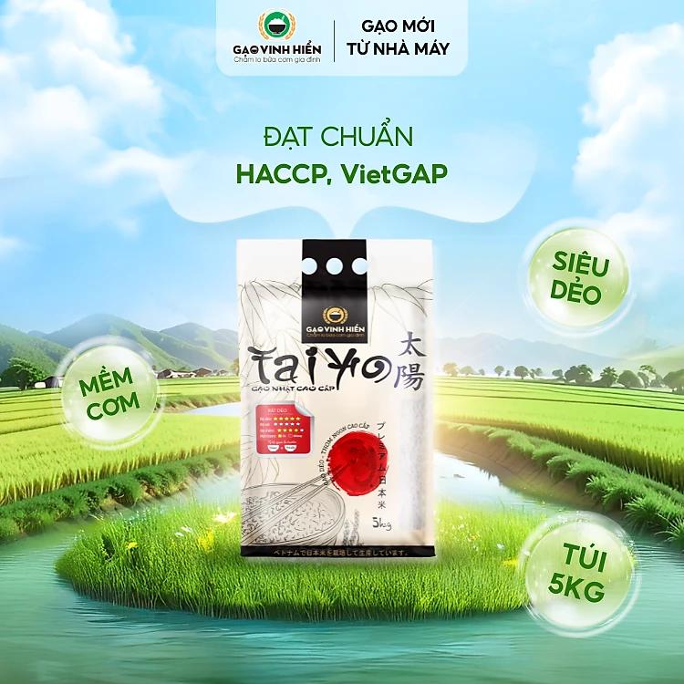 [Gạo Japonica] Gạo Nhật Bản Taiyo Vinh Hiển cao cấp túi 5KG