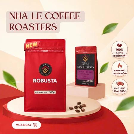 Cà phê Robusta hạt 500gr nguyên chất 100%, nguyên hạt, xay pha phin, Espresso rang mộc đậm mạnh, ít chua, chuẩn vị việt