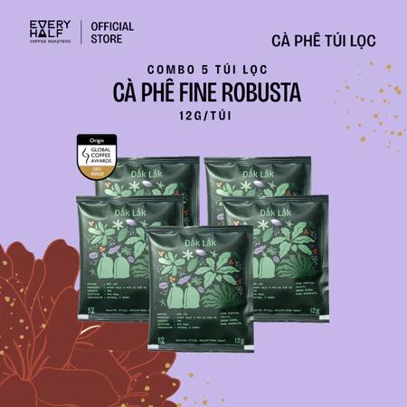 Combo Phin Giấy Fine Robusta Đắk Lắk SPECIALTY DRIP BAG EVERY HALF - Cà Phê Túi Lọc Tiện Lợi
