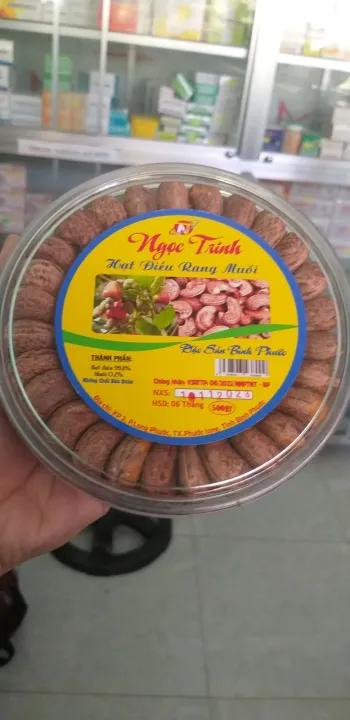 Hạt điều rang muối hộp 500g Rang bằng than củi nên rất khác biệt