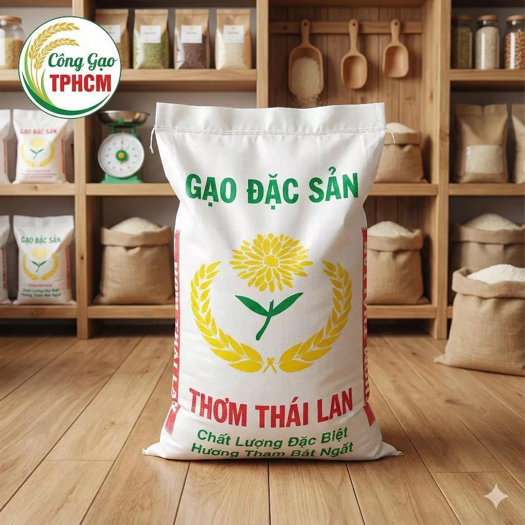 Gạo Thơm Thái Lan bao 25kg, dẻo mềm, thơm, ngọt cơm