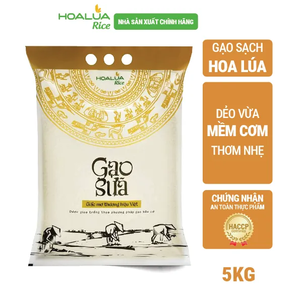 G��ạo Sữa Thượng Hạng - Túi 5kg - Dẻo vừa, mềm cơm, thơm nhẹ