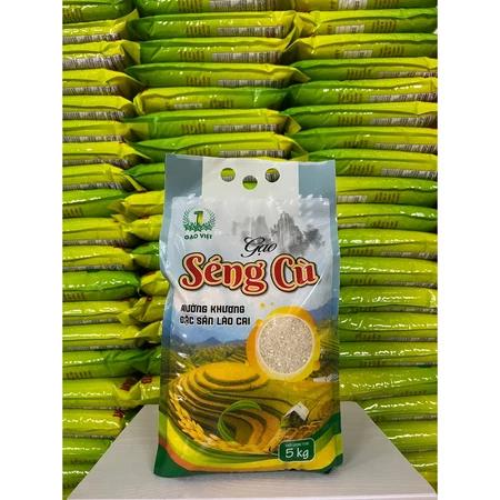 Gạo Séng Cù hạt tròn Lào Cai (hạt đục hạt trong) - dẻo thơm đưa cơm (bao 5kg)