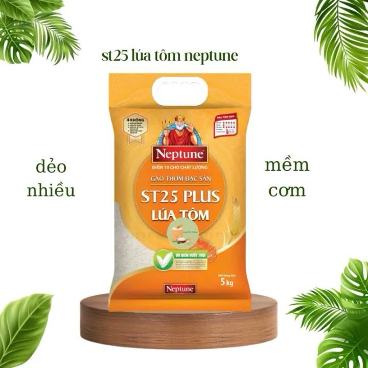 TÚI 5KG GẠO NEPTUNE ST25 PLUS LÚA TÔM