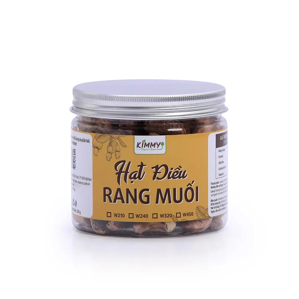 Hạt Điều Rang Muối 250g Loại Hạt W240 Hũ Nhựa PET Tròn