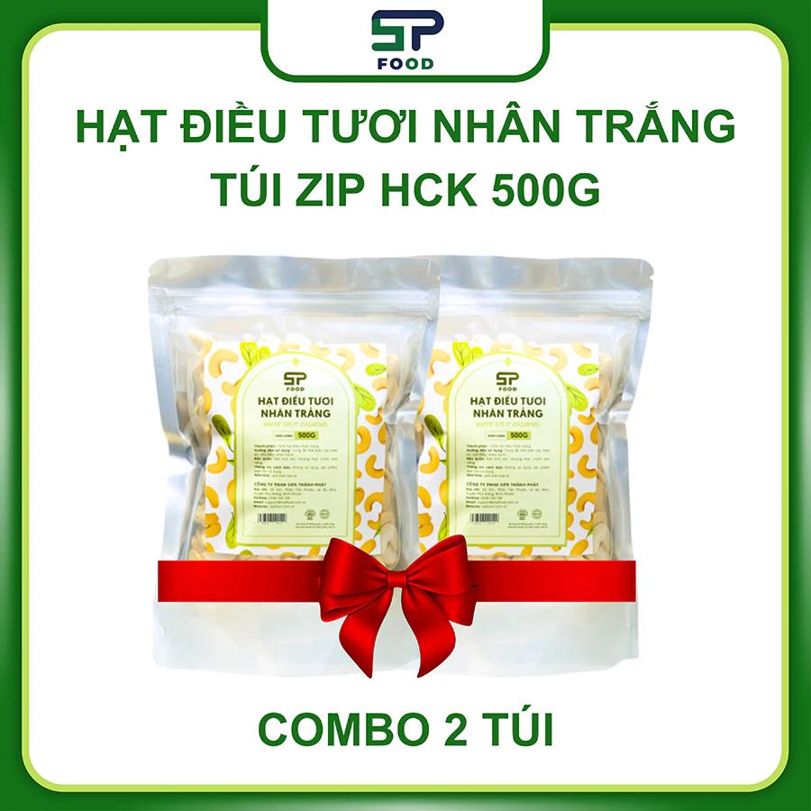 Hạt Điều tươi Nhân Trắng STP FOOD 500G Dạng Túi - Hạt Điều Sữa Bể Đôi làm bánh, Làm Sữa Hạt,Dinh Dưỡng Cao