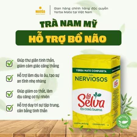 Trà Yerba Mate LA SELVA NERVIOSOS 500gr Dòng bổ não - Trà Nam Mỹ
