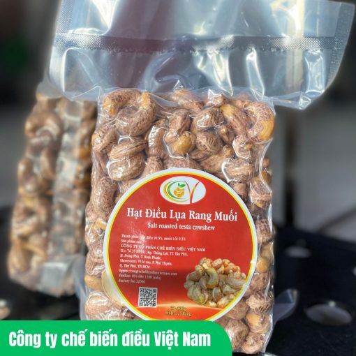 Hạt Điều Lụa Rang Muối A180 – Túi Hút Chân Không 500g