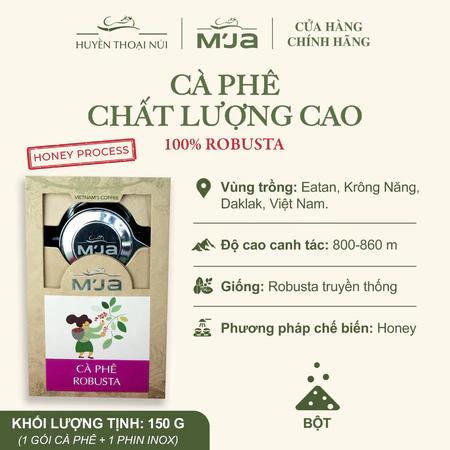 Set Cà Phê Hạt Robusta Natural MJA 150g – Nguyên Chất Đắk Lắk - Đậm Vị- Premium Coffee