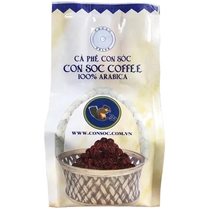 Cà phê hạt Con Sóc Arabica - Cà phê rang phù hợp cho pha phin( Bịch 200gam)