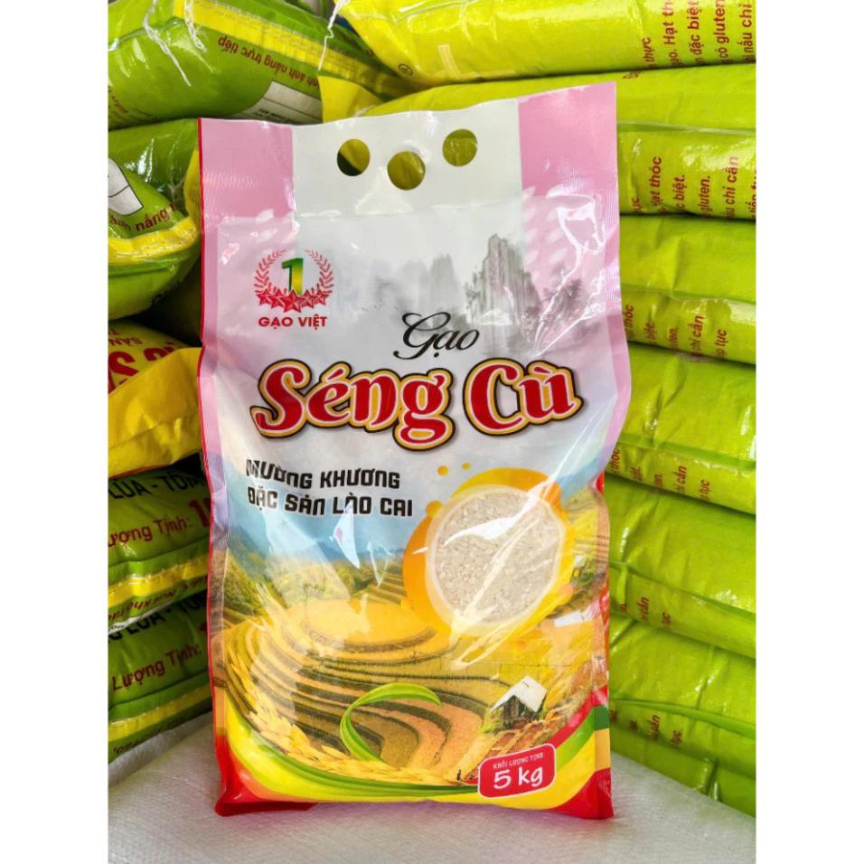 Gạo Séng Cù hạt tròn Mường Khương - đậm cơm, dẻo thơm - bao 5kg