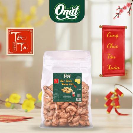Hạt điều rang củi Onut (Hạt lớn) - Túi Zip 500g