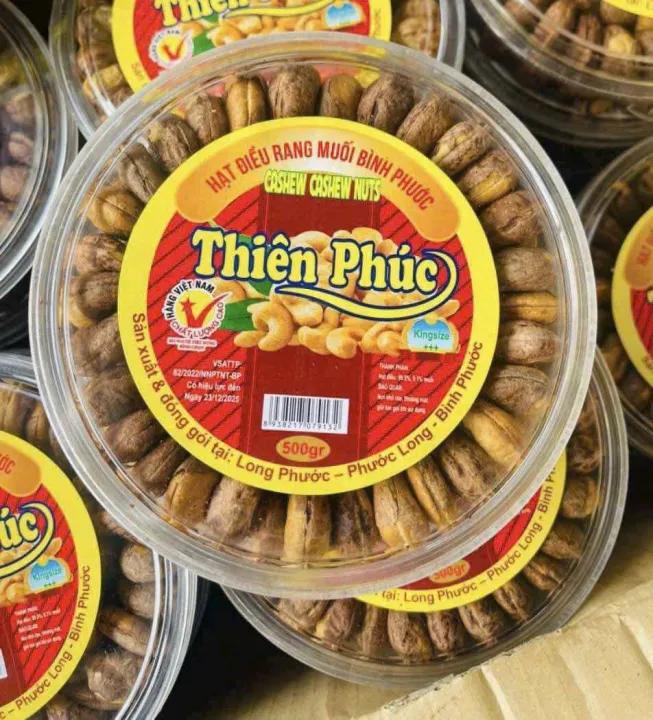 1kg Hạt Điều Rang Muối Vỏ Lụa Nguyên Hạt Xếp Hoa