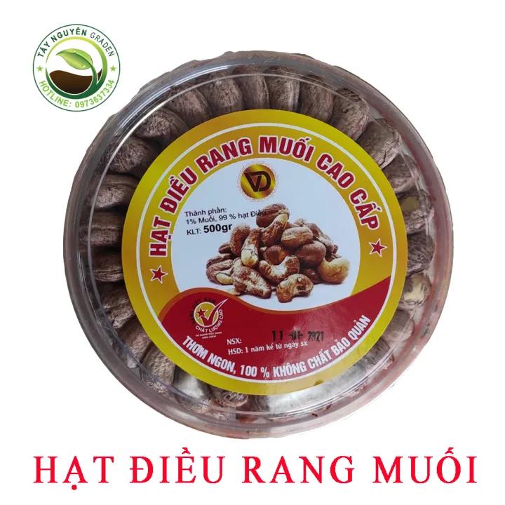 500G Hạt điều rang muối xếp hộp - Hạt điều A cồ xếp hộp