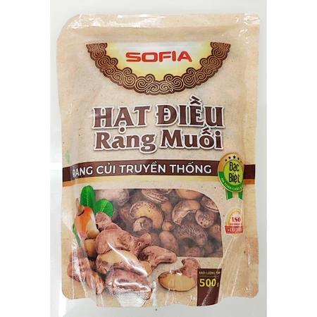 Hạt Điều Rang Muối SOFIA túi zip (500g)