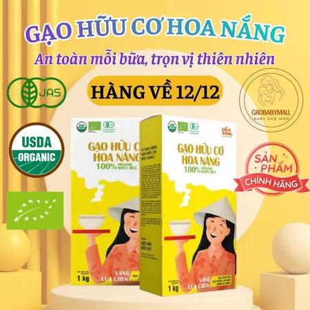 Gạo Hữu Cơ Hoa Nắng 1kg – Gạo Hữu Cơ Cho Trẻ Ăn Dặm – Chuẩn USDA EU