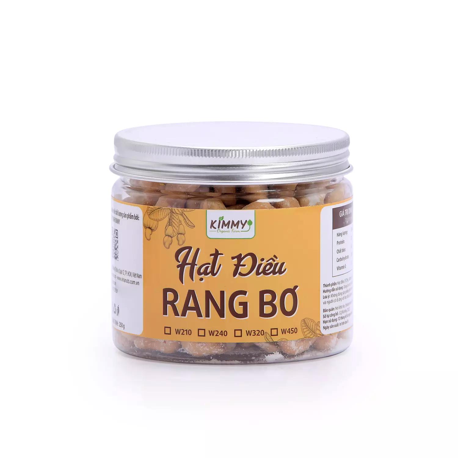 Hạt Điều Rang Bơ 250G Loại Hạt W240 Hũ Nhựa PET Tròn