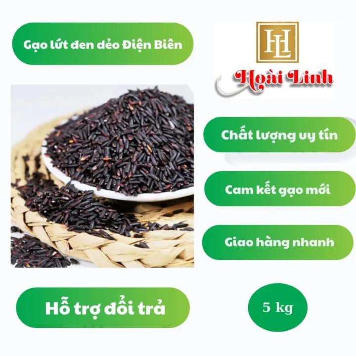 05kg gạo lứt đen dẻo Điện Biên - Hoài Linh Điện Biên (đóng mỗi túi 1 kg, hút chân không)