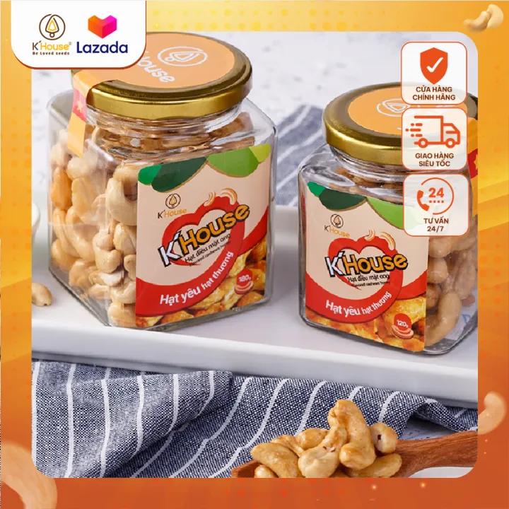Hạt Điều Mật Ong Hũ 120Gr - Hạt Điều K'House Bình Phước