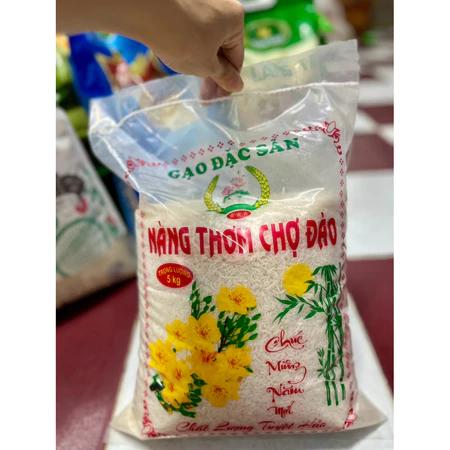 GẠO NÀNG THƠM CHỢ ĐÀO ĐẶC BIỆT TÚI 5Kg - DẺO THƠM ĐẶC BIỆT