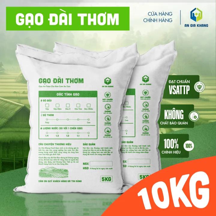 [Túi 10KG] Gạo Đài Thơm AGKF (An Gia Khang Food) - Thơm Ngon